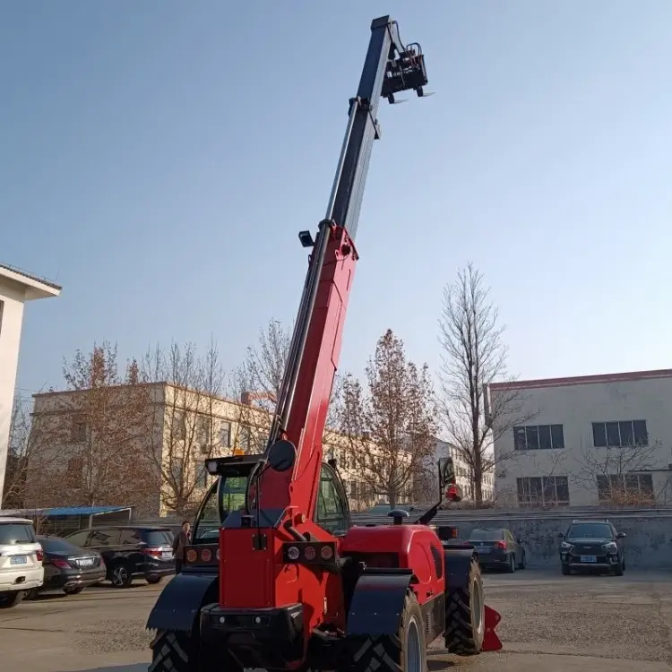 Teleskopowy wózek widłowy z długim wysięgnikiem